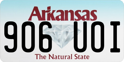 AR license plate 906UOI
