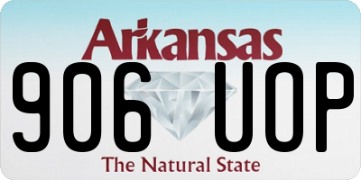 AR license plate 906UOP