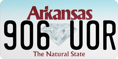 AR license plate 906UOR