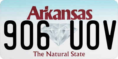AR license plate 906UOV
