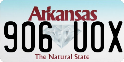 AR license plate 906UOX