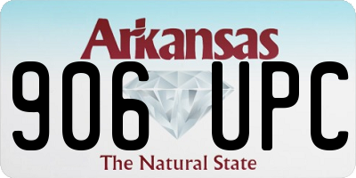 AR license plate 906UPC