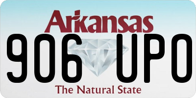 AR license plate 906UPO