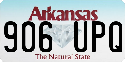 AR license plate 906UPQ