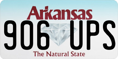 AR license plate 906UPS