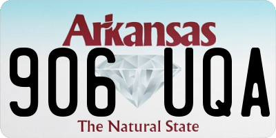 AR license plate 906UQA