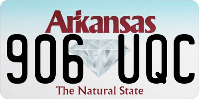 AR license plate 906UQC