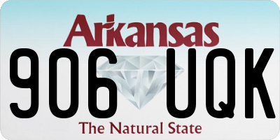AR license plate 906UQK