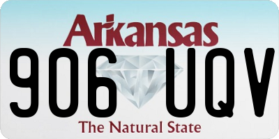 AR license plate 906UQV