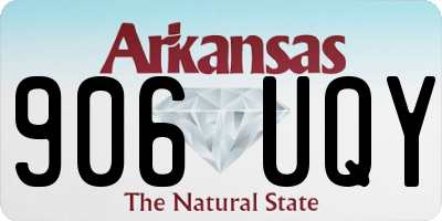 AR license plate 906UQY