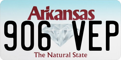 AR license plate 906VEP