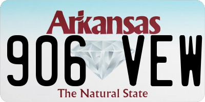 AR license plate 906VEW