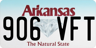 AR license plate 906VFT