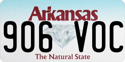 AR license plate 906VOC