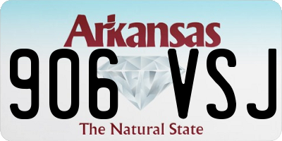 AR license plate 906VSJ