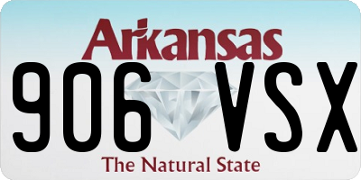 AR license plate 906VSX