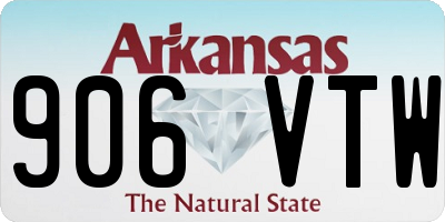 AR license plate 906VTW