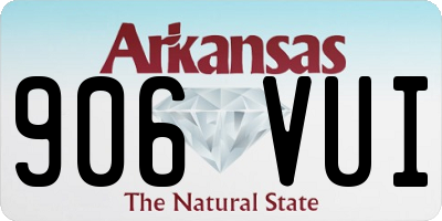 AR license plate 906VUI