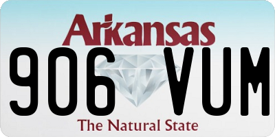 AR license plate 906VUM