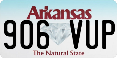 AR license plate 906VUP