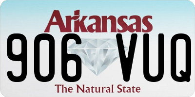 AR license plate 906VUQ