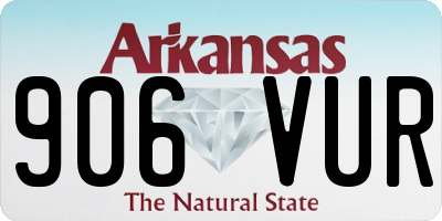 AR license plate 906VUR