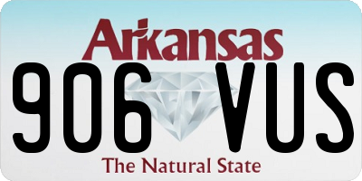 AR license plate 906VUS
