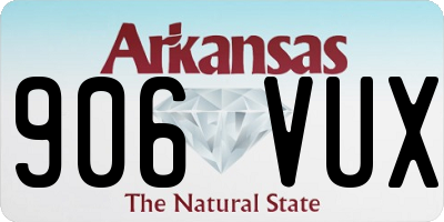 AR license plate 906VUX