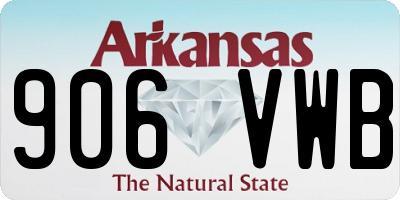AR license plate 906VWB