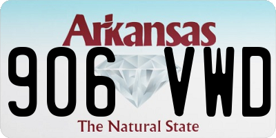 AR license plate 906VWD