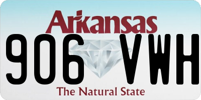 AR license plate 906VWH