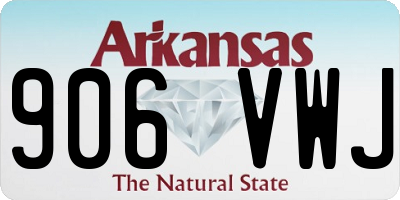 AR license plate 906VWJ