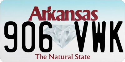 AR license plate 906VWK