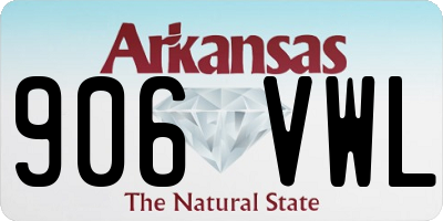 AR license plate 906VWL