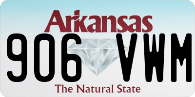 AR license plate 906VWM