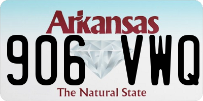 AR license plate 906VWQ