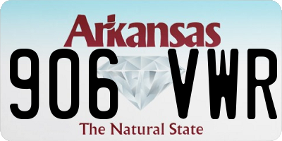 AR license plate 906VWR