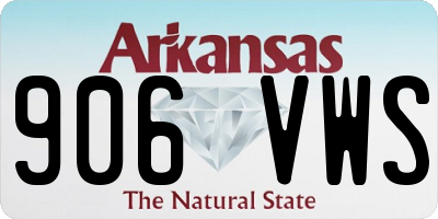 AR license plate 906VWS