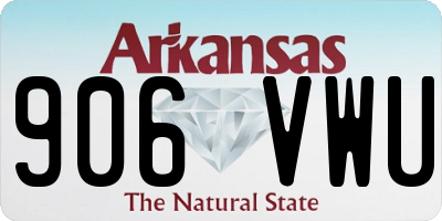 AR license plate 906VWU
