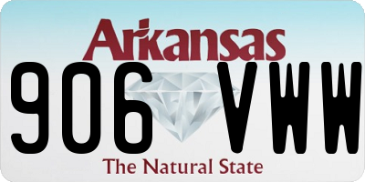 AR license plate 906VWW