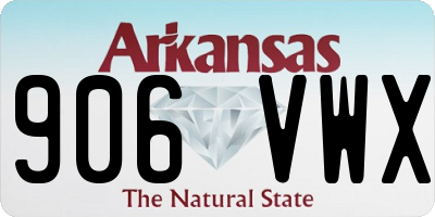 AR license plate 906VWX