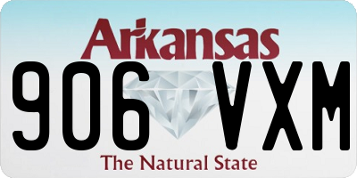 AR license plate 906VXM