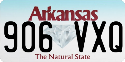 AR license plate 906VXQ