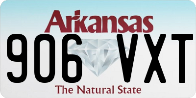 AR license plate 906VXT