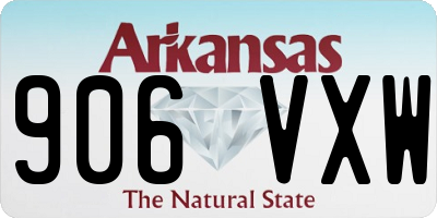 AR license plate 906VXW