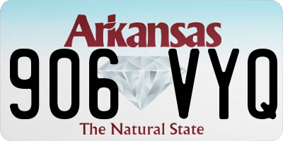 AR license plate 906VYQ