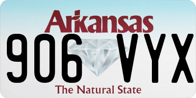 AR license plate 906VYX