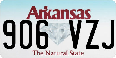 AR license plate 906VZJ