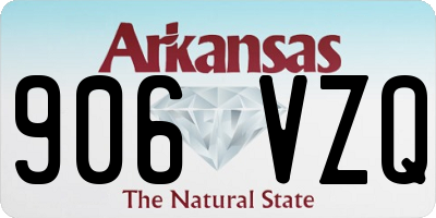 AR license plate 906VZQ
