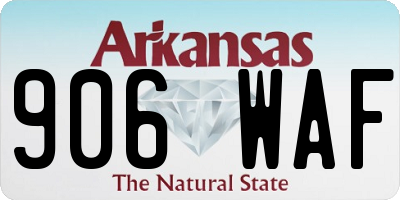 AR license plate 906WAF